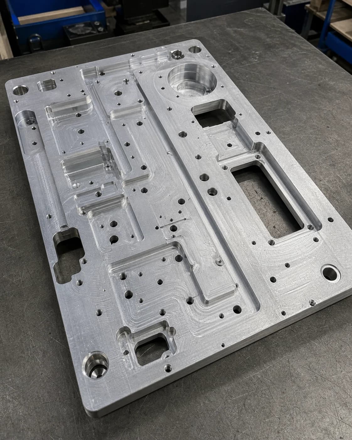 CNC machined aluminum plate