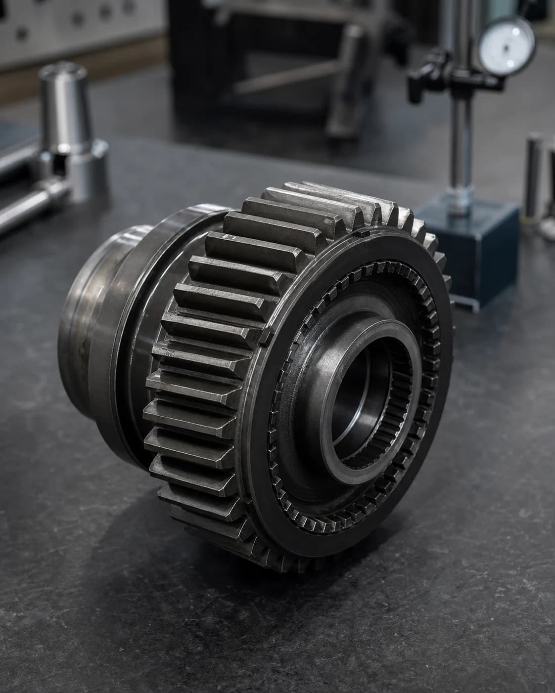 High precision machined steel gear